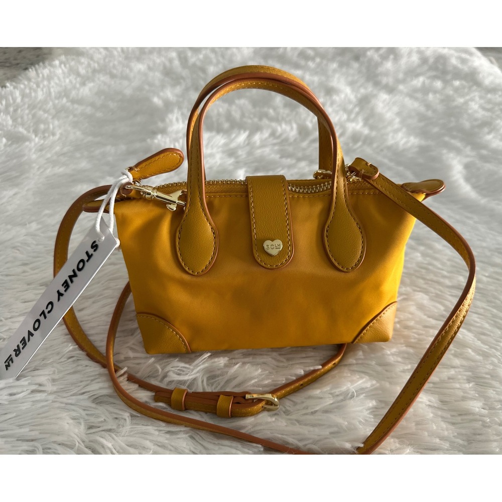 NWT Stoney Clover Lane Pouchette yellow Crossbody bag handbag